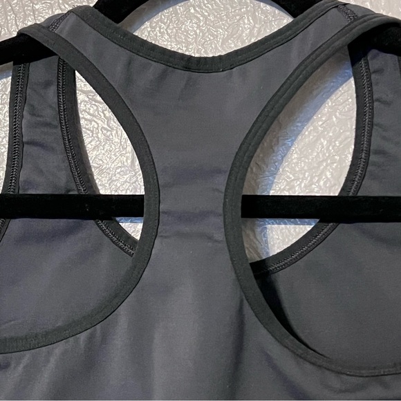 Gym shark Love Full Support Racerback Sports Bra Women’s Size Medium Gray/Lime - Picture 5 of 5